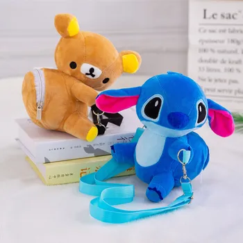 

Korean-Style Cartoon Plush Bag Creative Cartoon Celebrity Inspired Doll Messenger Bag Girl's Shoulder Bag Phone Bag