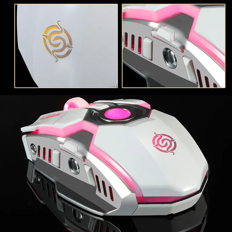 Беспроводная мышь Бесшумная эргономичная, игровая мышь 7 клавиш RGB подсветка 2400 dpi для ноутбука компьютер LFX-ING