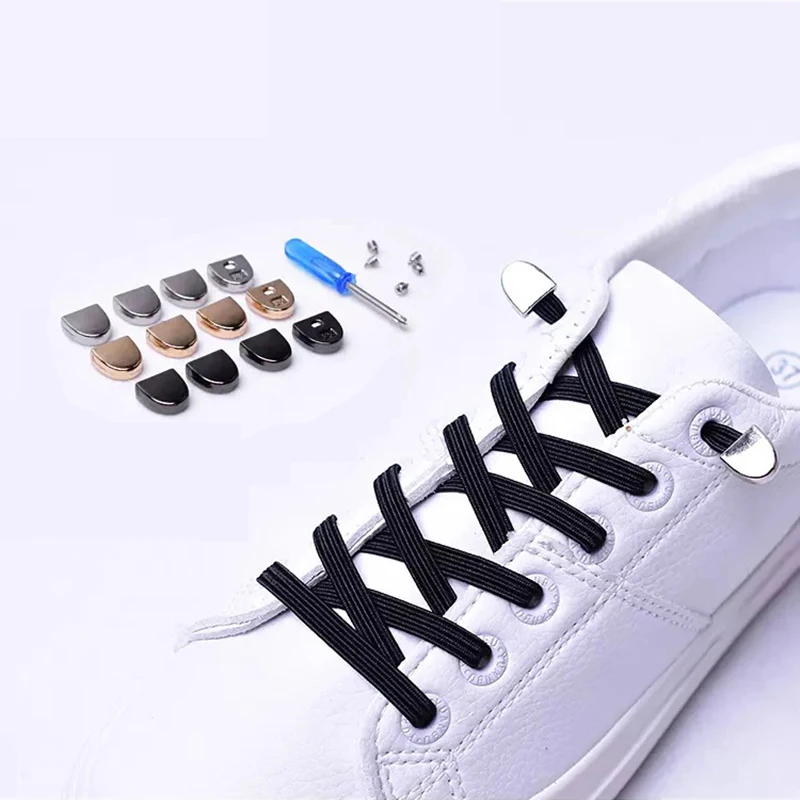 

1Pair No Tie Shoelaces Elastic Flats Shoelaces 26 Colors Sneakers Canvas White shoes lace Kids Adult Unisex shoelace