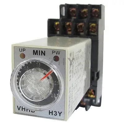 

AC 220V 0-3 Minute 3min Timer Power On Delay Time Relay 14 Pin H3Y-4 + Socket