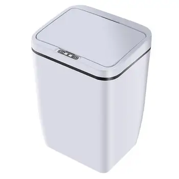 

12L Automatic Sensor Dustbin Smart Trash Can Induction Waste Bin (White)