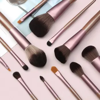 

12 microcrystalline silk hair makeup brush set eye shadow liquid foundation eyeliner eyelash lip gloss makeup brush