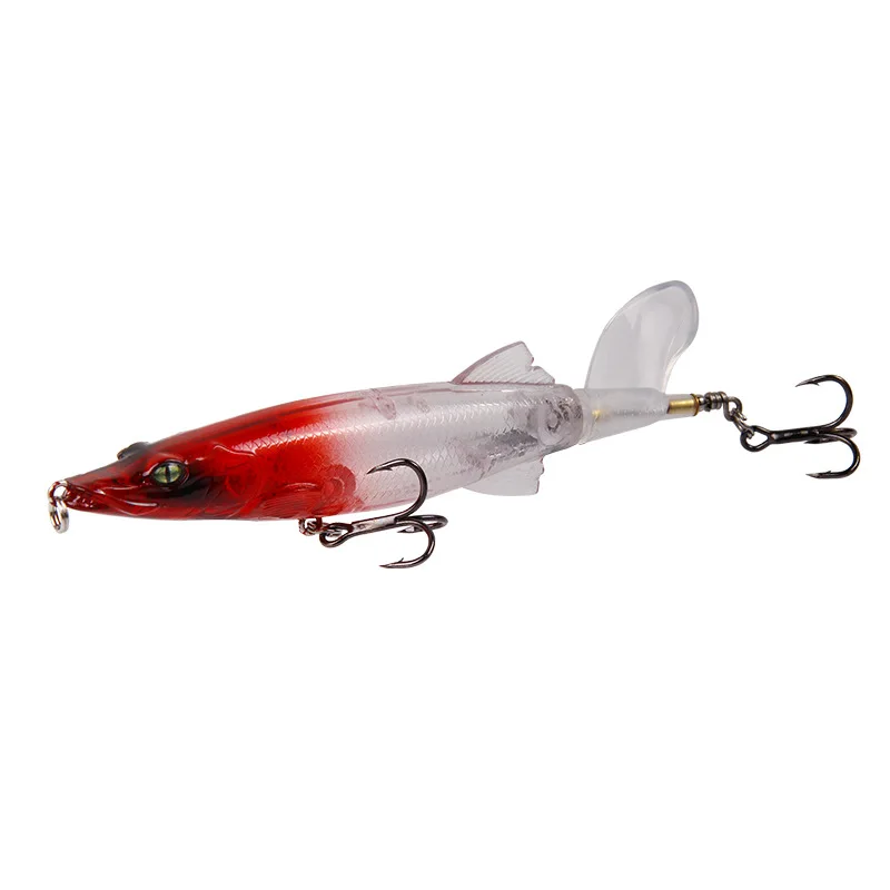  Hot Selling Minnow Fishing Lure Rotating Tail Whopper Popper Topwater Swim Crankbait