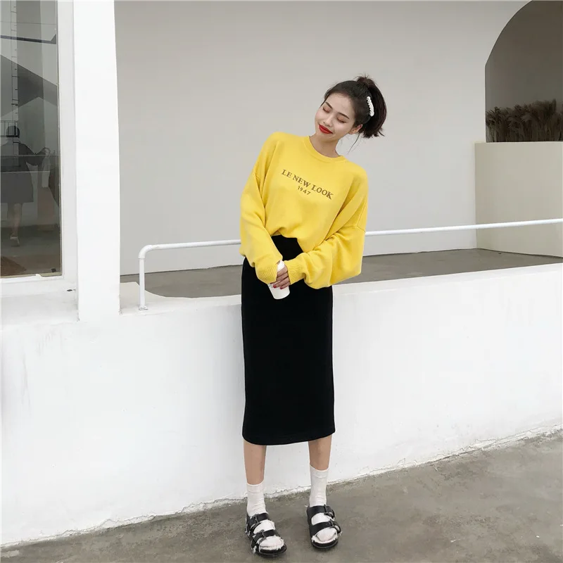 

Slimming Leopord Pattern Mid-length One-step Skirt Elastic Waist Sheath Skirt
