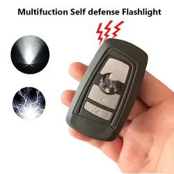Porte clés de voiture Portable, outils d'extérieur, lampe de poche EDC multifonction avec alarme, autodéfense, outils Anti loup 