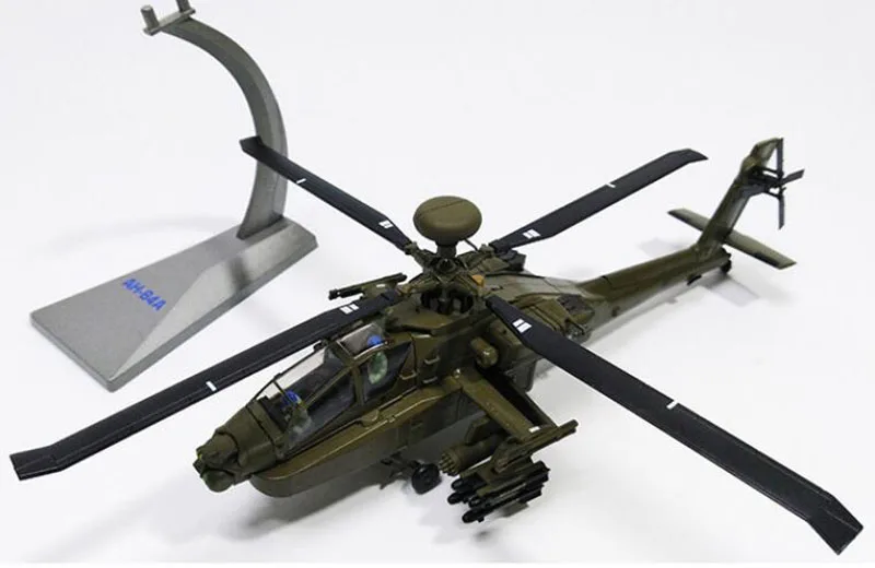 1/72 scale Black Hawk AH-64 APACHE helicopter Army fighter aircraft airplane models adult children toys military collection