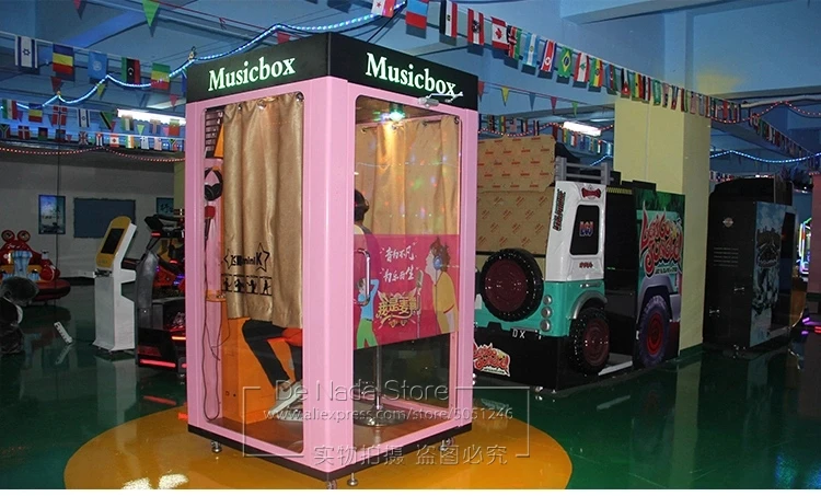 Cheap Coin Operated Game Machine Music Box House Practice Song Singing Room Mini Karaoke Ktv Booth Amusement Arcade Machine (1)
