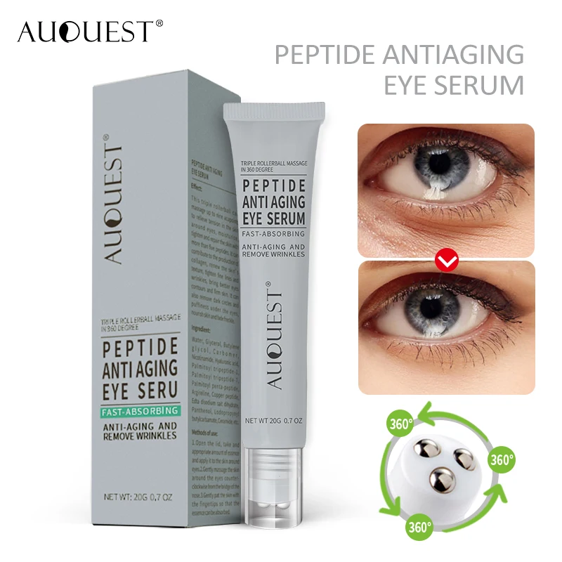 AUQUEST Peptides Ageless Instantly Eye Cream Anti Dark Circle Bags Remove Wrinkles Aging Care 20g |