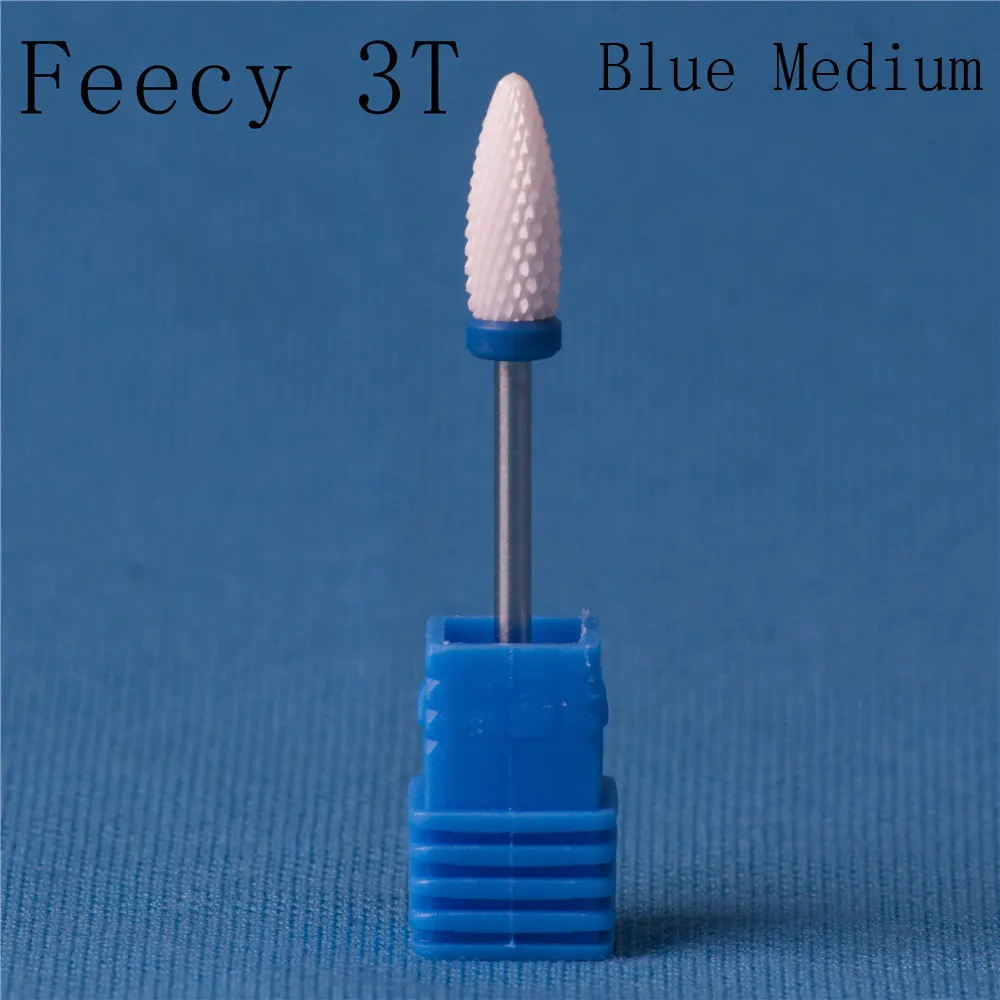 Feecy 3T blue M Фреза для маникюра, фреза для ногтей, фреза для педикюра, фреза для ногтей, фреза для дизайна ногтей, керамическая фреза для маникюра - Цвет: Feecy 3T blue M