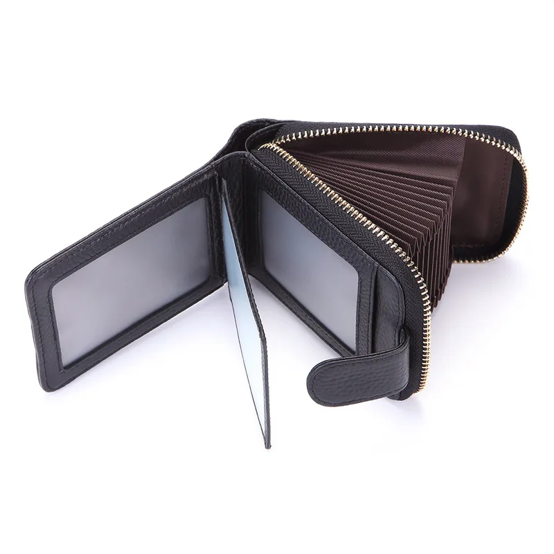 Senorita Fashion Women Card Holder Genuine Leather Zipper Casual Female ID Credit Card Case Wallet