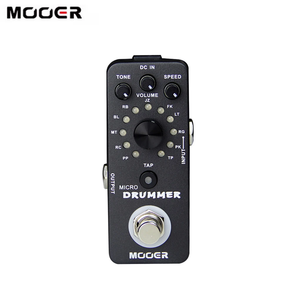 

MOOER MICRO DRUMMER Guitar Pedal Digital Drum Machine Micro Guitar Effect Pedal Tap Tempo Function True Bypass Full Metal Shell