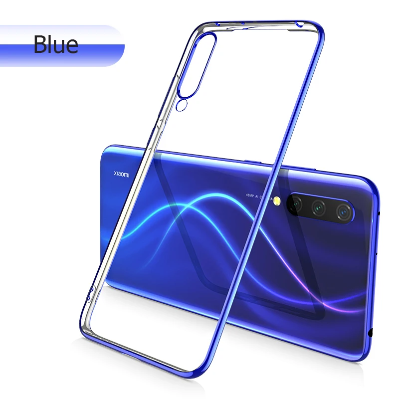 Роскошный мягкий чехол с лазерным покрытием для Xiaomi Mi 9 Lite прозрачный силиконовый