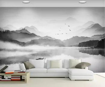 

CJSIR Jane European Black and White Wallpaper Landscape Murals Home Decoration TV Background Wall Living Room Bedroom Murals
