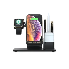 Быстрая Беспроводная подставка Зарядное устройство для iphone 8 Plus XS MAX QI Беспроводной зарядная док-станция для наручных часов Apple Watch, iwatch1 2 3 4 Airpods