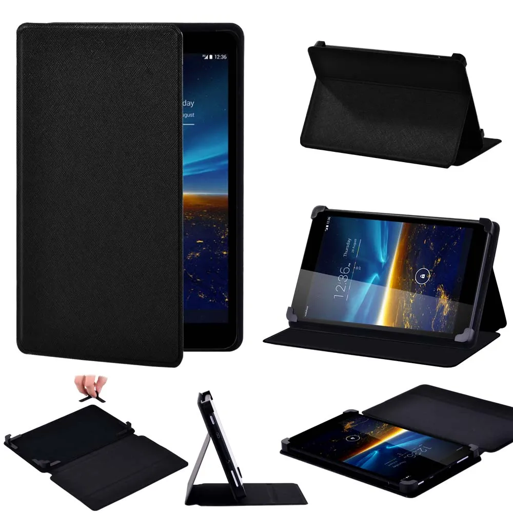 

Tablet Case for Vodafone Smart Tab 4 8.0"/Tab N8/Tab Speed 6 8" Leather Folding Stand Tablet Cover Case + Free Stylus