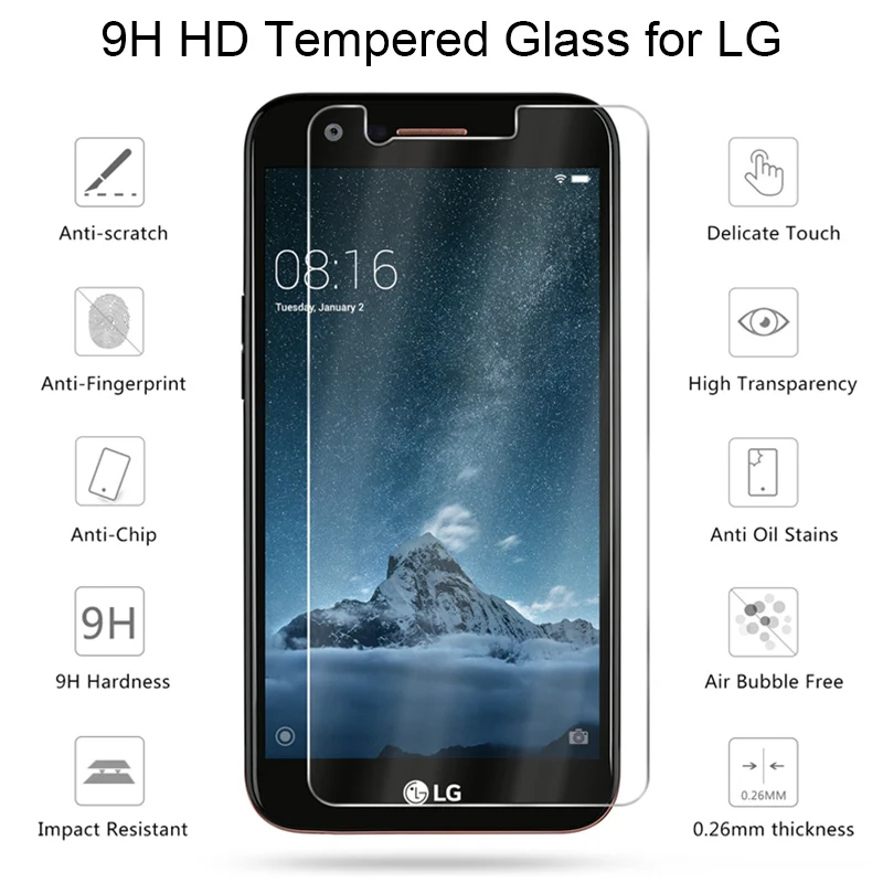 9H HD закаленное стекло для LG K8 K7 K4 K10 K50 K5 Защитное стекло для экрана для LG X power 2 Стильная защитная пленка