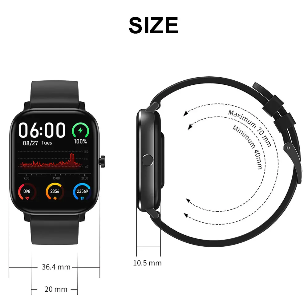 Умные часы LOKMAT с Bluetooth умные 2020 фитнес трекер сенсорным экраном спортивные