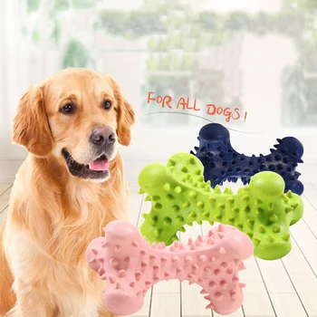 

Dog Toys Toothbrush Chewing Bone Toys For Pet Dogs Interactive Training Rubber Molar Stick Puppy Puzzle Play Game Bone Toys