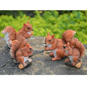 

2x Handmade Resin Cute Squirrel Model for Doll House Layout DIY Accessory
