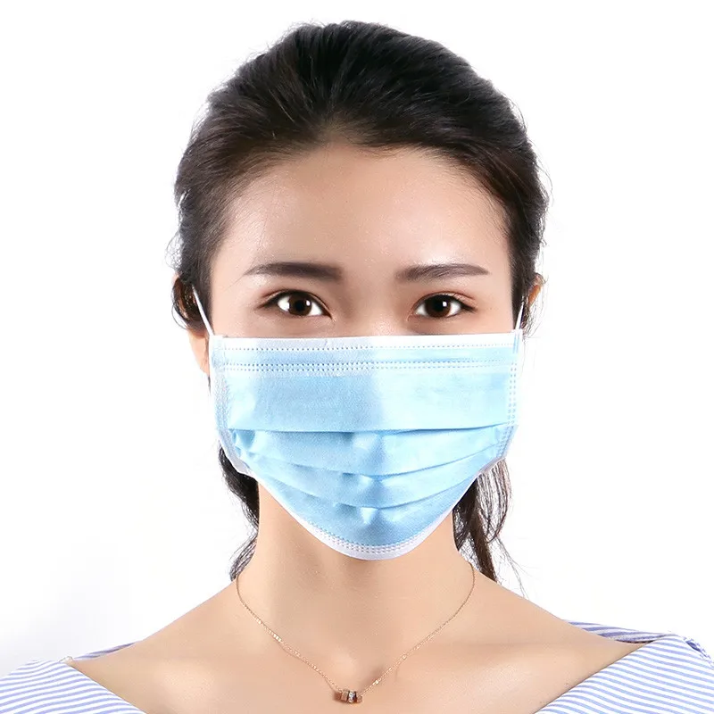 

50pcs Face Masks Disposable 3 Layers Dustproof Mask Facial Protective Cover Masks Set Anti-Dust Surgical Salon Earloop