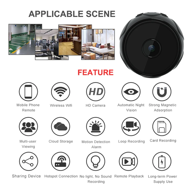 Умная Wi Fi HD камера беспроводная мини видеокамера Romote ночного видения облачное