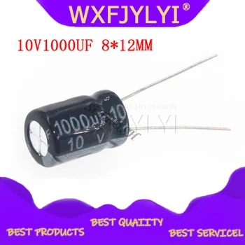 

20PCS Higt quality 10V1000UF 8*12mm 1000UF 10V 8*12 Electrolytic capacitor
