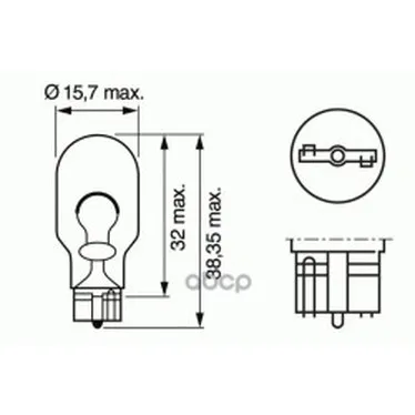 Лампа Накаливания 10шт В Упаковке W16w 12v 16w W2.1x9.5d Pure Light(Стандартные Характеристики) Bosch арт. 1987302205