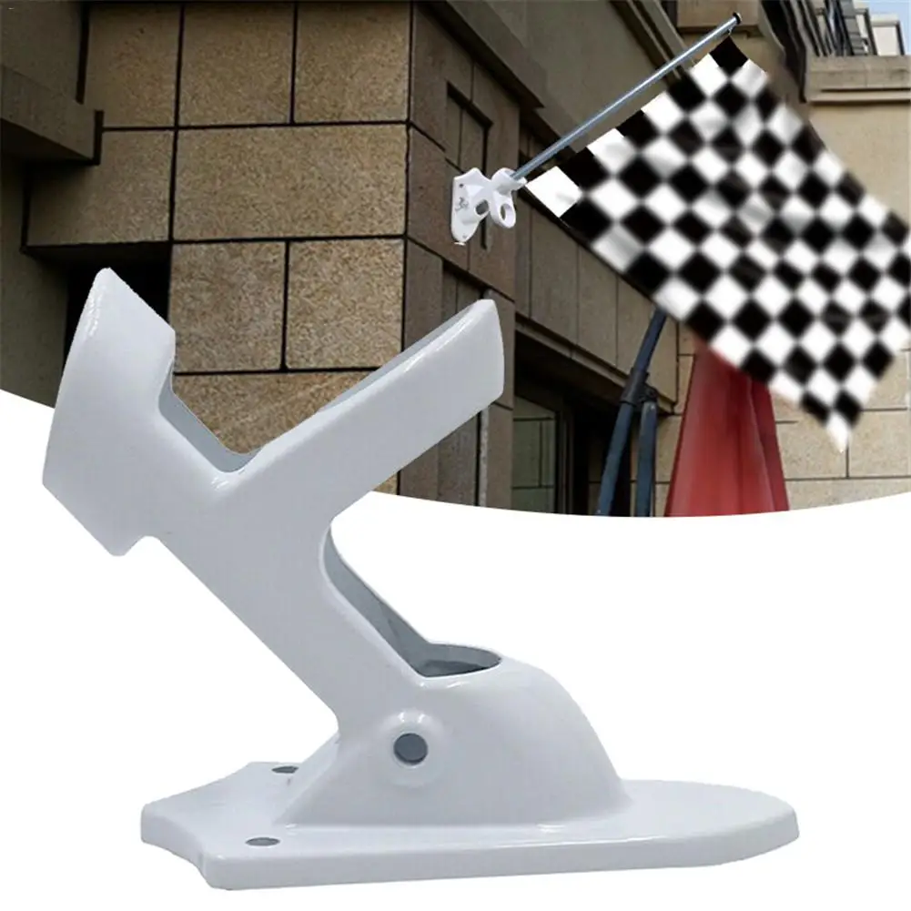 1pc Aluminum Wall Mount Flag Pole Holder Bracket Portable