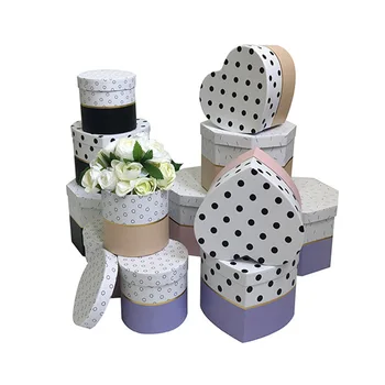 

3pcs/set New Heart-shaped flower box Gift box Wedding gift box Heart gift box gift box Holiday party gift box wedding decoration