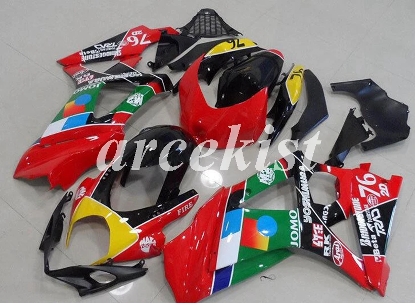 ABS мотоцикл обтекатели комплект подходит для Suzuki GSX-R1000 K7 2007 2008 GSXR1000 07 08 Кузов Набор JOMO