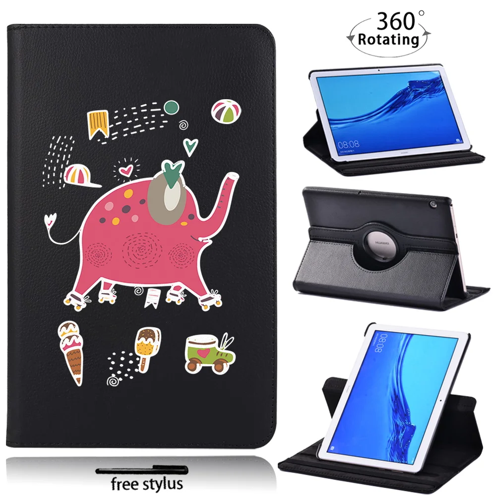 dos desenhos animados plutônio couro tablet capa protetora + stylus