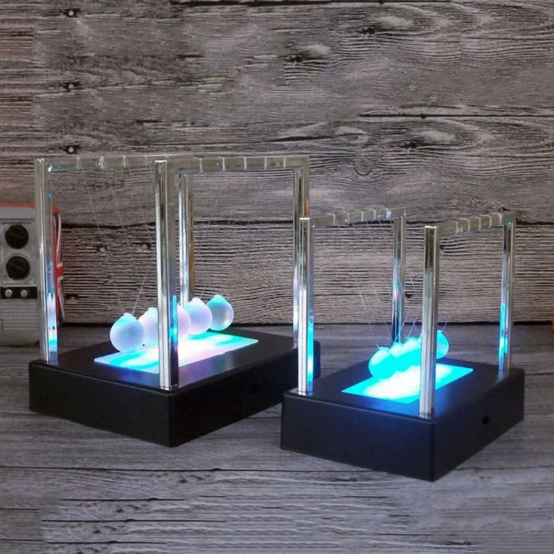  Glowing Newton Billiards Decorative Desk Decoration Newton Pendulum