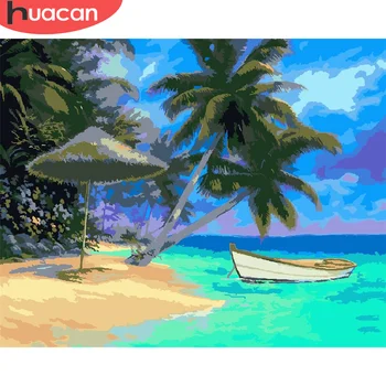 

HUACAN Coloring By Number Seaside Gift DIY Pictures By Number Scenery Kits Home Decor Drawing On Canvas HandPainted Wall Art