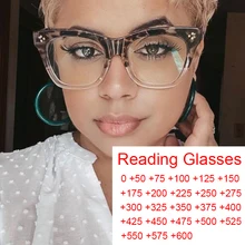 Filtros de lentes para presbicia de ordenador, lentes de lectura elegantes y cuadrados de gran tamaño para presbicia, con luz azul y montura Vintage