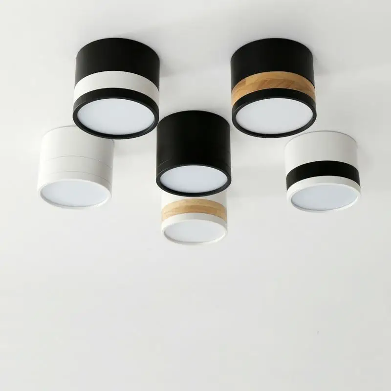 Круглый светодиодный яркий светильник в скандинавском стиле потолочные