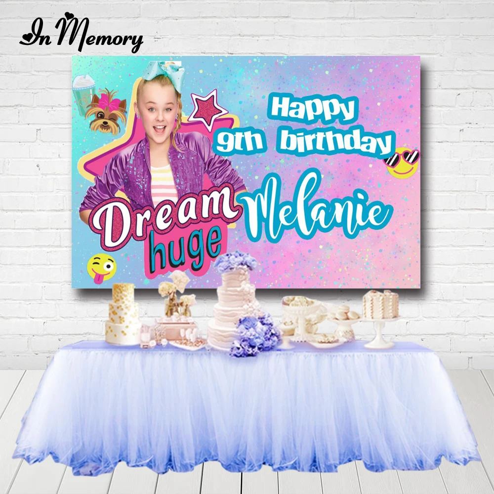 В памяти Jojo Siwa для девочек задние фоны фотографий в день рождения с бликами