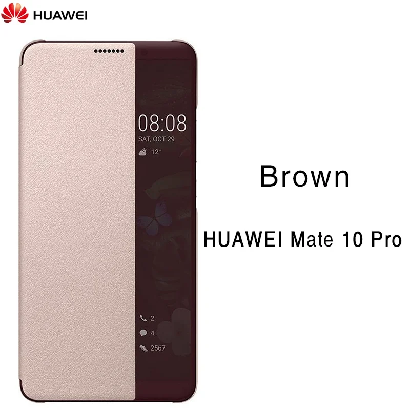 cute phone cases huawei New Original 100% Official HUAWEI Mate 10 Pro Case  Mirror Smart View Window Leather Flip Huawei Mate 10 Protection Cover cute huawei phone cases Cases For Huawei