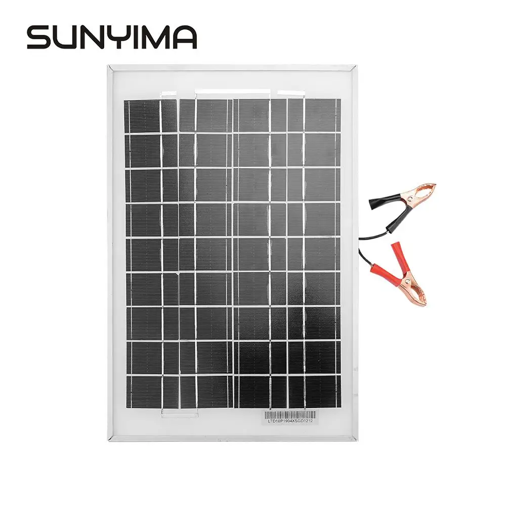 SUNYIMA 10 Вт солнечная панель поликристаллические элементы наружное солнечное зарядное устройство поликремниевый планшет солнечное зарядное устройство генератор аварийный