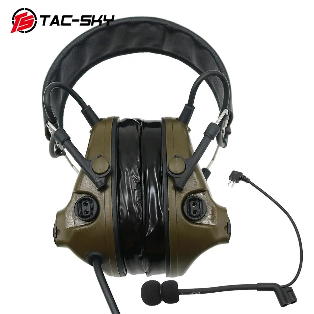 TAC-SKY Comtac III Tactical Headphones Silicone Earmuffs Edition Noise Reduction Airsoft Military Shooting Tactical Headphones