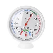 Indoor Outdoor Thermometer Humidity Meter Clock-shaped Temperature Hygrometer Indoor Outdoor Thermometer Humidity Meter Clock-shaped Temperature Hygrometer