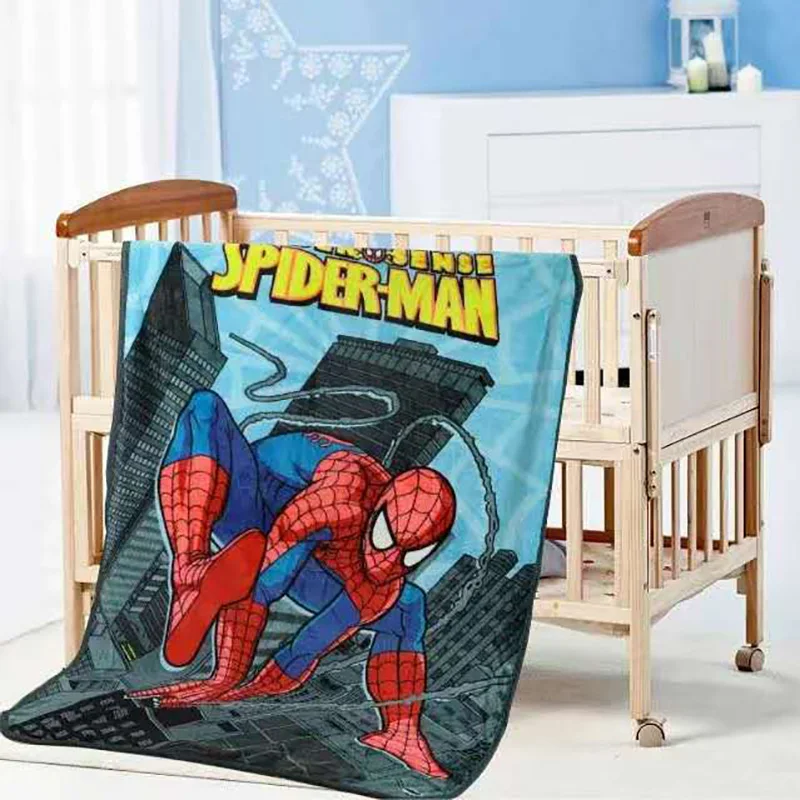

2023 Disney Spiderman Avengers Baby Blanket Super Soft Flannel Throw 100x140cm for Children Boys Gift on Crib Bed Car Sofa Cover