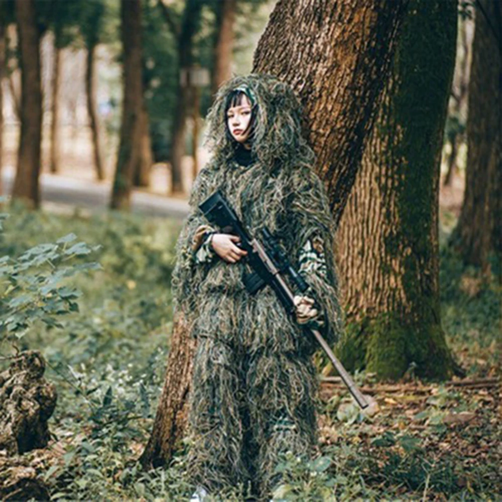 Детский Камуфляжный костюм PUBG Ghillie одежда для охоты тактическая Униформа плащ