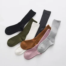 1 пара, женские носки, зимние теплые хлопковые свободные носки, новая мода, все сезоны, Полосатая Вышивка, серия, женские короткие носки, Sox Meias