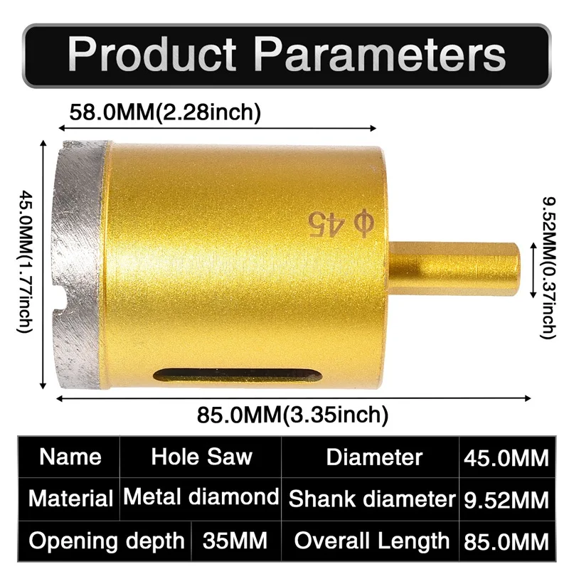 6pcs Diamond Coated Drill Bit Set Marble Glass Ceramic Hole Saw Drilling Bits For Ceramic Concrete Drilling Power Tools 45-70mm 6pcs Diamond Coated Drill Bit Set Marble Glass Ceramic Hole Saw Drilling Bits For Ceramic Concrete Drilling Power Tools 45-70mm