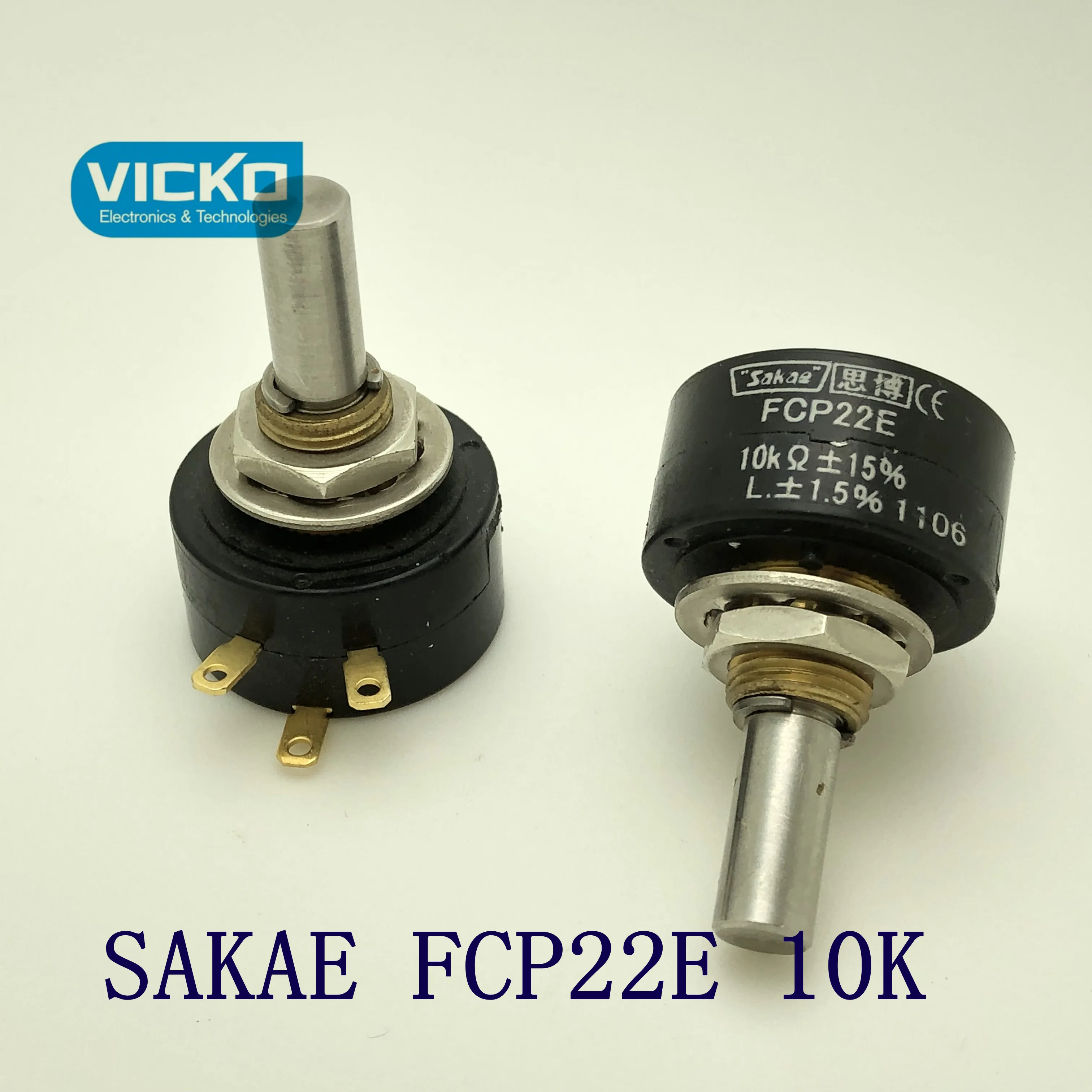 [YK] SAKAE FCP22E 10K проводящий пластиковый потенциометр 360 градусов безграничный