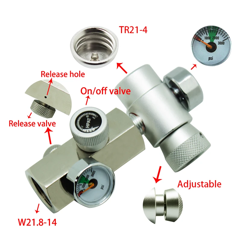 SPUNKY CGA320 или W21.8/DIN 477 бак CO2 запасной адаптер Коннектор комплект для наполнения TR21-4 Sodastream бак