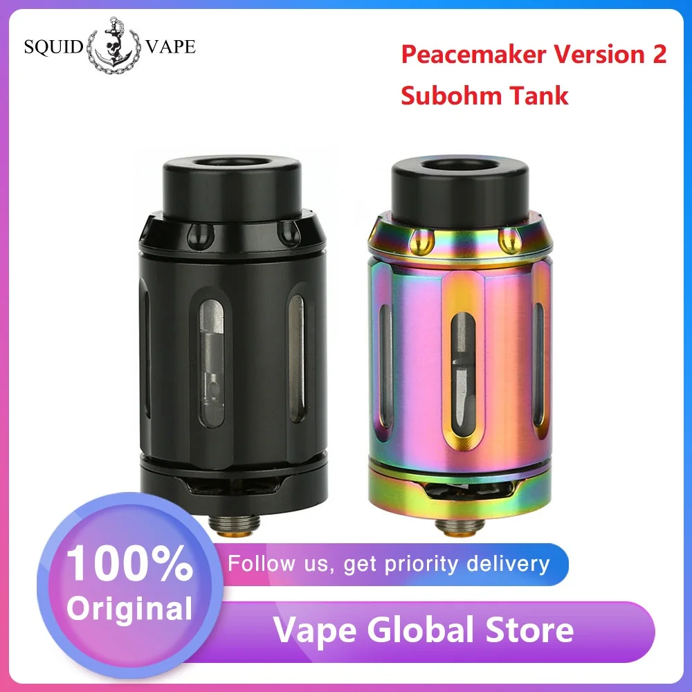Оригинальный распылитель для кальмара Peacemaker версия 2 бак Subohm с катушкой 0 Ом/0 8 Ом 3