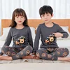 Nuevo invierno ropa de dormir para niños bebé de manga completa Pijamas Infantil 100% de Otoño de algodón juego de pijama para niños Niños Niñas Ropa 6 10 12Y ► Foto 3/6