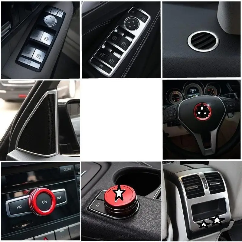 Car Control System Button Interior Durable Automobile Decorative Sticker Strip Mouldings 12 13 14 15 FOR Mercedes Benz GLK Class