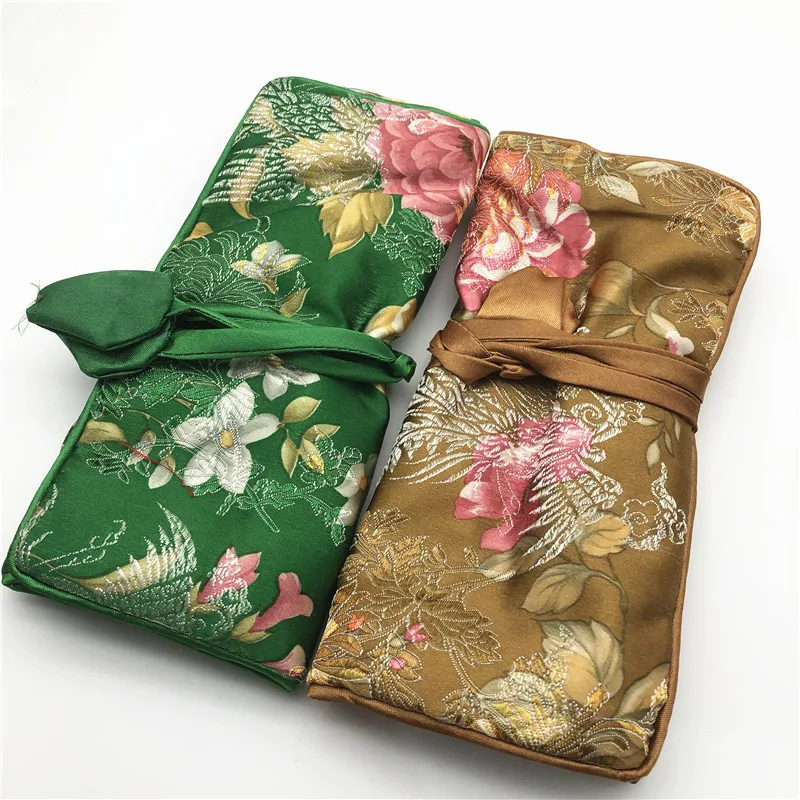 2 шт элегантная Новая модная женская китайская вышитая мягкая сумка для ювелирных изделий
